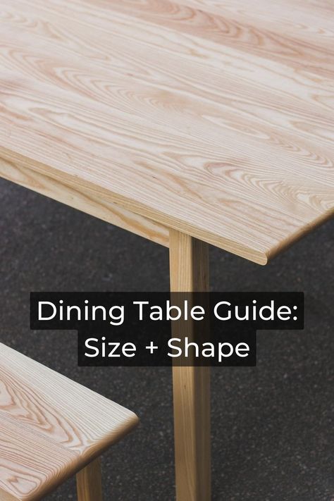 what size dining table should you buy? this dining table size guide will help Dining Table Size Guide, Table Size Guide, Wood Table Round, Custom Wood Table, Dining Table Size, Dining Table Guide, Custom Dining Table, Dining Table Height, Dining Table Sizes