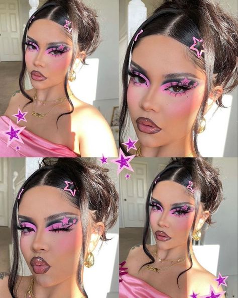 Nocturnal Wonderland Outfits, Halloween Glam Makeup, Trendy Products, Rave Makeup, Barbie Makeup, Swag Makeup, Ethereal Makeup, Dope Makeup, Eye Makeup Designs