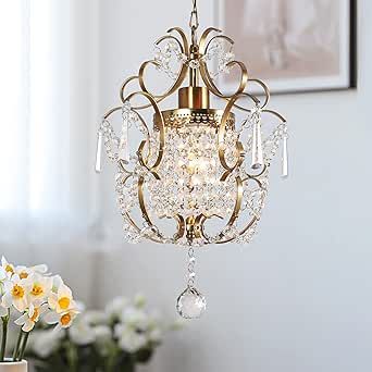 Lighting For Entryway, Small Crystal Chandelier, Glam Chandelier, Small Pendant Light, Chandelier For Kitchen, Retro Chandelier, Chandelier Gold, Gold Ceiling Light, Room Vanity