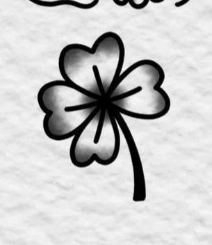 Four Leaf Clover Tattoo American Traditional, American Traditional 4 Leaf Clover Tattoo, Old School Clover Tattoo, American Traditional Shamrock Tattoo, American Traditional Clover Tattoo, Traditional Filler Tattoo Design, Four Leaf Clover Tattoo Traditional, Clover Tattoo Traditional, Old School Tattoo Fillers