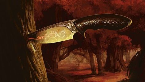 Magic Knife (MtG) Fantasy Relics, Occult Artifacts, Dnd Staff, Props Illustration, Tiefling Bard, A Darker Shade Of Magic, Enchanted Book, D D Items, Mtg Art