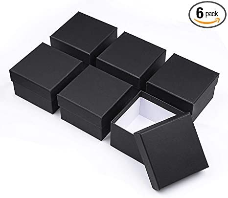 Amazon.com: Black Gift Box, Dedoot Pack of 6 Square Watch Gift Box with Lids, 4.13x4.13x2.87 Inch Kraft Paper Watch Box Bridesmaid Proposal Gift Boxes for Tie Jewelry, Small Gifts Box for Presents, Christmas, Wedding Party : Health & Household Tie Jewelry, Empty Gift Boxes, Christmas Wedding Party, Paper Watch, Wedding Parties Colors, Watch Gift Box, Candy Cupcake, Box Bridesmaid, Gift Boxes With Lids