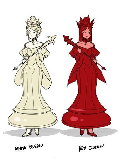 Supernatural Drawings, Queen Chess, Alice In Wonderland Aesthetic, White Queen, Red Queen, Character Design Animation, Dnd Characters, Art Reference Photos, Fantasy Character Design