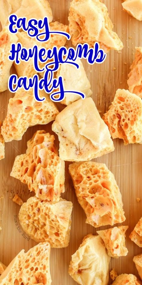 Honeycomb Candy Recipe Homemade, Honey Comb Candy Recipes, Melting Wafers Recipes, Honeycomb Candy Recipe, Seafoam Candy, Honeycomb Recipe, Appalachian Recipes, Honeycomb Candy, Dessert Cravings