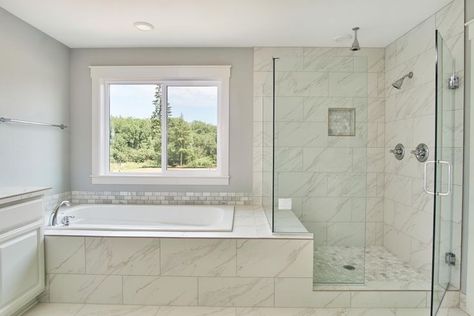 Like how the bath surface was extended to make a bench in shower. Granite Shower, Make A Bench, Making A Bench, Shower Bench, Tub Shower, Tub Shower Combo, Bathtub Shower, Remodel Ideas, Shower Tub