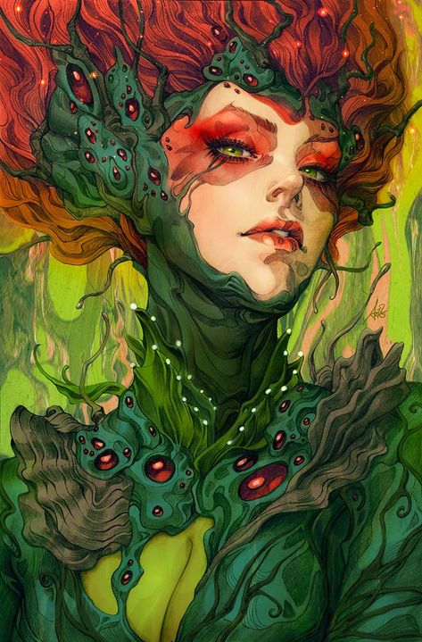 Poison Ivy Tattoo, Poison Ivy (character), Stanley Lau, Dc Poison Ivy, Heavy Metal Comic, Ivy Tattoo, Poison Ivy Dc Comics, Batman Drawing, Dc Comics Wallpaper