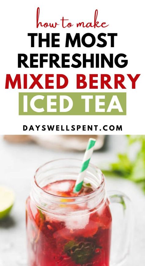 Of all the ways to enjoy blackberries one of the tastiest ways is this refreshing mixed berry iced tea. Berry Iced Tea, Merry Berry Tea Cracker Barrel, Merry Berry, Berry Tea, Cinnamon Tea, Gaps Diet, Iced Tea Recipes, Spice Tea, Lemon Mint