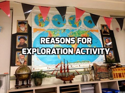 WHY did People Explore? European Explorers Activities, 8th Grade History, Fifth Grade Teacher, Third Grade Social Studies, 3rd Grade Social Studies, Early Explorers, Explorers Activities, Social Studies Unit, Brag Tags