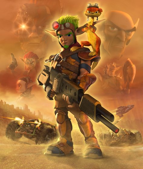 ArtStation - Jak 3 Marketing Material Jak And Daxter, Jak & Daxter, Foto Top, I Love Games, Angel Warrior, Blackest Knight, Couple Images, Iconic Movies, Character Design Inspiration