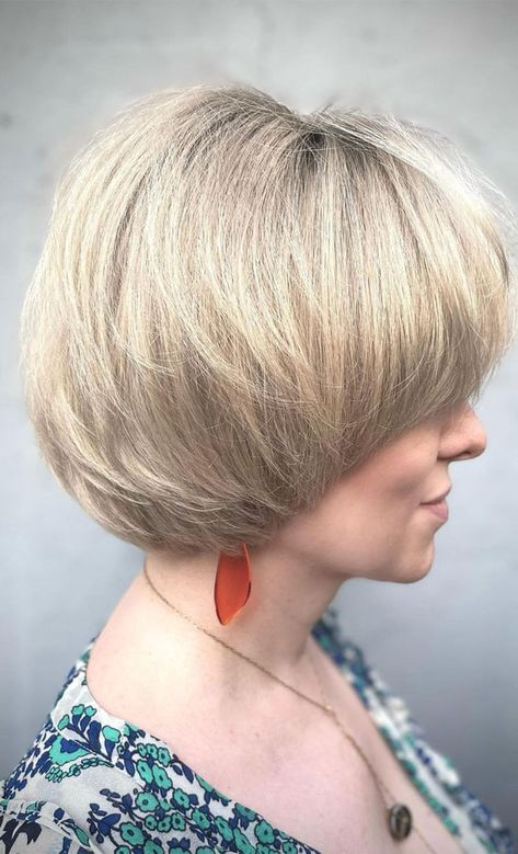 30 Layered Bob Haircuts For 2023 : Page Boy Layered Bob I Take You | Wedding Readings | Wedding Ideas | Wedding Dresses | Wedding Theme Pageboy Haircut Women Over 50, Haircut Layered, Pageboy Haircut, Medium Short Haircuts, Angled Bob Hairstyles, Bangs Bob, Layered Bob Haircuts, Wedding Readings, Bob Hairstyles For Thick