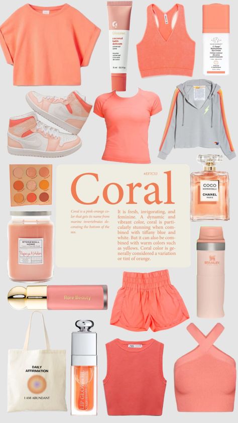 coral! :) Coral Summer Outfits, Lululemon Kids, Preppy Birthday Gifts, Coral Outfit, Beachy Girl, Coral Fashion, Color Party, Summer Inspo, Cute Preppy Outfits