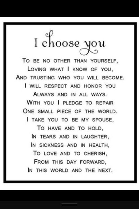 Diary of a Boho Bride – Kerry and Doug, Entry 6: The Wedding Vows Vows To Husband, Wedding Vows To Husband, To My Future Husband, I Choose You, Wedding Quotes, Wedding Vows, I Choose, Quotes For Him, Love And Marriage