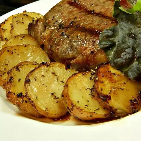 Oven-Roasted Greek Potatoes | Allrecipes Greek Potatoes Recipe, Roasted Greek Potatoes, Recipes Potato, Greek Potatoes, Lemon Potatoes, Healthy Chicken Salad, Potato Sides, Potato Side Dishes, Onion Recipes