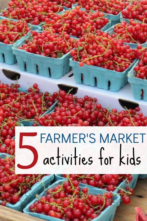 5 Farmer's Market Activities for Kids, great ways to keep them busy while you look around! @Erica Cerulo • What Do We Do All Day? Sell At Farmers Market, Learning Activities For Kids, Summer Themes, Homeschool Field Trips, Summer Stuff, Homeschool Inspiration, Spring Fun, Unit Studies, Tot School