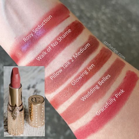 Charlotte Tilbury Lipstick Swatch, Lip Liner Drugstore, Pillow Talk Medium, Olive Skin Lipstick, Best Lipstick Brand, Mac Lipstick Shades, Pillow Talk Lipstick, Charlotte Tilbury Lipstick, Drugstore Lipstick