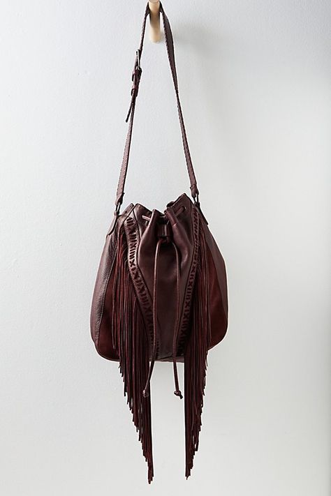 Fringe Bucket Bag, Slouchy Tote Bag, Handbag Inspiration, Turquoise Purse, Leather Fringe Purse, Boho Leather Bags, Slouchy Hobo Bag, Fringe Tote Bag, Bday Wishlist