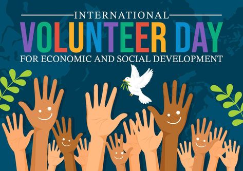 International Volunteer Day for Economic and Social Development Vector Illustration on December 5 with Hands and Pigeons in Flat Cartoon Background International Volunteer Day, International Volunteer, Social Development, Cartoon Background, Pigeon, Vector Art, Vector Free, Vector Illustration, Quick Saves