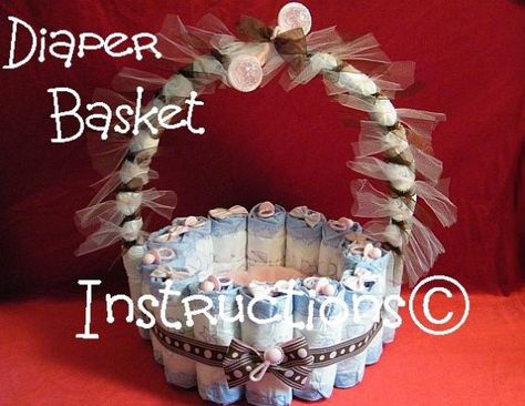 Diaper Basket INSTRUCTIONS. Make it, fill it w/ goodies GR8 keepsake for new baby. Baby's 1st Easter. Diaper Cake Instructions, Mothers Day Baskets, Diaper Gifts, Diaper Cake Boy, Baby Shower Crafts, Baby Washcloth, Easter Baby, Personalized Baby Boy, Fiesta Baby Shower