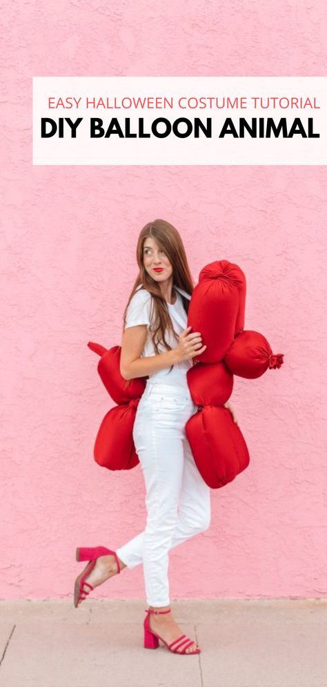 Balloon Animal Costume, Balloon Costume Diy, Birthday Cake Costume, Balloon Costume, Cake Costume, Diy Couples Costumes, Animal Halloween Costumes, Costume Tutorial, 2024 Halloween