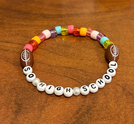 Calling all Tayvis stans! 🏈 If you're a fan of the iconic first Tayvis song, So High School, or are on the edge of your seat waiting for Taylor content during football season, this bracelet's for you. This bracelet is personalizable and made to order, meaning you choose the size that will work for you and I make it after you order!  If you need help figuring out your size, consult the sizing chart on the second to last picture. If you need a size other than the ones displayed in the dropdown me Tayvis Pictures, School Bracelets, Taylor Swift Fan Club, Friendship Bracelets With Beads, Taylor Swift Concert, Taylor Swift Songs, Taylor Swift Fan, Football Season, Work For You