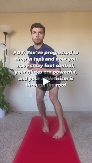 12K views · 311 reactions | Drop In Taps will get you crazy athletic 🚀  This exercise is insanely challenging because you are loading all of the pressure of your body weight into one column. As you load all of this pressure on one side of the body, you must maintain proper foot pressure, back chain dominance, and head control.  This level of control and strength is what separates good athletes from great ones‼️  Here’s what to focus on:  1. Foot Pressure - Your foot needs to point straight ahead (this includes your heel pointing straight behind you), pressure stays in the ball of your foot (don’t let the heel drop), and make sure the inner ankle bone stays high.  2. Back Chain Dominance - The hips have to stay back in a loaded position, your glutes should be lit up, and it should feel lik Back Chain, Stay High, Lower Back Exercises, Low Back Pain, Drop In, Leg Workout, Lower Back, Getting Out, One Sided