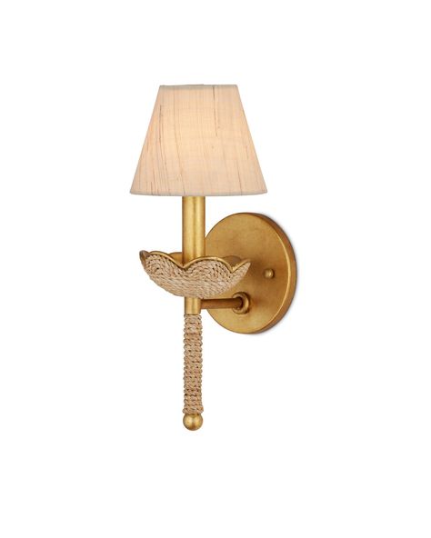 Vichy Wall Sconce Parisian Wall Sconces, Wicker Sconces Bedroom, Wicker Wall Light Fixture, Palm Beach Sconces, White Canopy, Candle Tray, Entry Foyer, Wall Light Fixtures, Gold Leaf