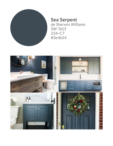 Sherwin Williams Sea Serpent SW 7615 - 234-C7 - #3e4b54 Sw Sea Serpent Front Door, Wherein Williams Sea Serpent, Sea Serpent Sherwin Williams Front Door, Sherwin Williams Sea Serpent Cabinets, Sea Serpent Sherwin Williams Cabinets, Sw Sea Serpent Cabinets, Stillwater Sherwin Williams, Sw Sea Serpent, Sea Serpent Sherwin Williams