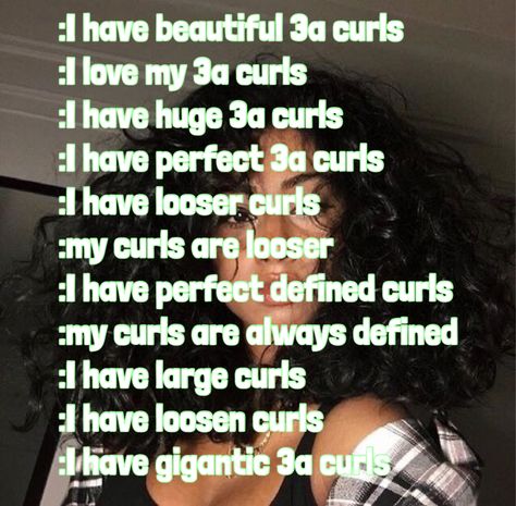 Curly Hair Affirmations, 2c 3a Hair, Hair Affirmations, Routines Ideas, 3a Hair, Scripting Ideas, Large Curls, Mental Healing, Spirituality Affirmations