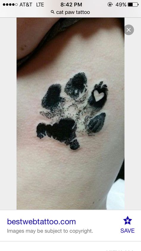 Wolf Tattoo Ideas, Small Wolf Tattoo, Pawprint Tattoo, Paw Tattoo, 4 Tattoo, Cat Tattoo Designs, Girly Tattoos, Wolf Tattoos, Wolf Tattoo