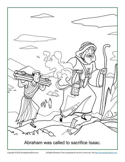 Abraham Was Called to Sacrifice Isaac Coloring Page Abraham And Lot, Abraham And Isaac, Childrens Bible Activities, Free Bible Coloring Pages, Lds Coloring Pages, Story Of Abraham, Sunday School Coloring Pages, Abraham And Sarah, Jonah And The Whale