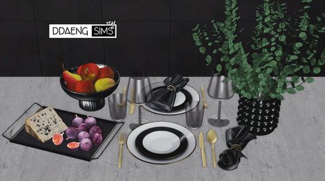 Sims 4 Banquet Table, Sims 3 Cc, Sims 3 Cc Finds, Maxis Match Cc, Fig Fruit, Cc Furniture, Banquet Table, Square Tray, Banquet Tables