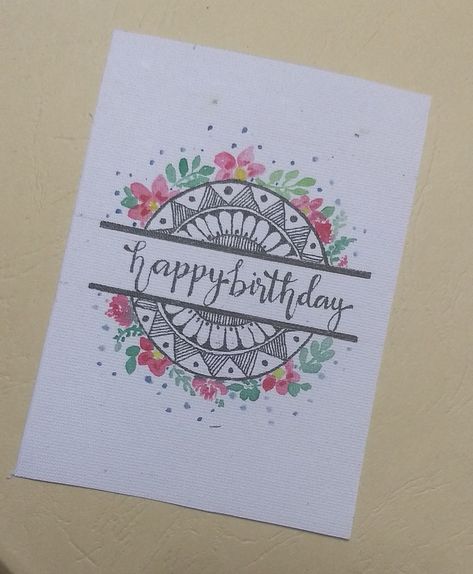 Mandala Art Card Design, Mandala Birthday Card Design, Mandala Greeting Cards Handmade, Mandala Art Greeting Card, Mandala Art Birthday Card, Mandala Art For Birthday Gift, Mandala Card Design, Doodle Greeting Cards, Mandala Art For Birthday