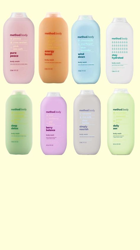 #vibes #beauty #method body wash Method Body Wash, Body Washes, Rice Milk, Rose Water, Blue Sea, Body Wash, Body Care, Pink Blue, Lavender