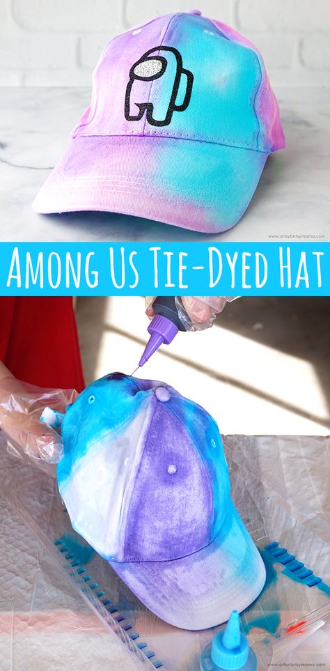 Diy Tie Dye Designs, Tie Dye Hat, Kids Baseball Caps, Tie Dye Kit, White Baseball Cap, Tie Dye Crafts, Diy Tie, How To Tie Dye, Bleach Tie Dye