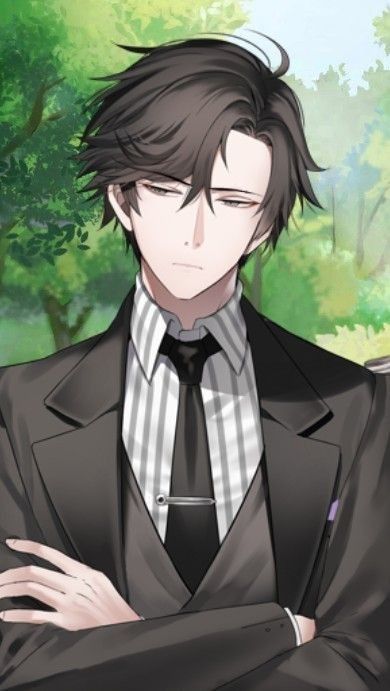 Jumin Han Mystic Messenger, Intj Characters, Mystic Messenger Jumin, Black Hair Anime Guy, Mystic Messenger Characters, Mystic Messenger Comic, Love You Bestie, Jumin Han, Cool Anime Guys