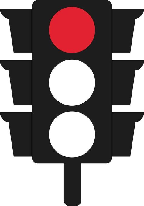 Red Traffic Light vector icon. Traffic signal sign. Stoplight. Road Instruction, regulation symbol, traffic rules design element Traffic Symbols, Red Traffic Light, Traffic Rules, Advertisement Design, Traffic Signal, Design Rules, Stop Light, Traffic Light, Design Element