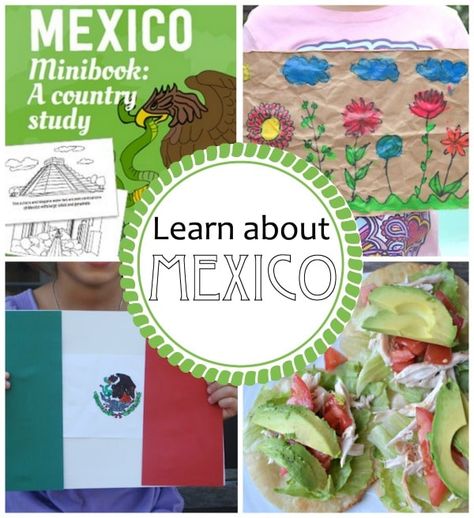 Learning About Mexico Preschool, Mexico Unit Study For Kids, Mexico Unit Study, Mexico Crafts For Preschool, North America Activities For Kids, Mexico Preschool, Mexico For Kids, Hispanic Heritage Month Crafts, Mexico Crafts