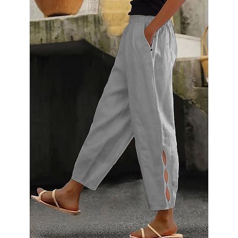 Plus size linen pants outfit