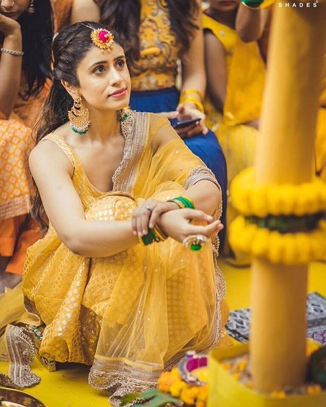 3,686 Likes, 21 Comments - Wedzo (@wedzo.in) on Instagram: “Why should haldi ceremony be neglected? A bride must look equally chic for her haldi and gota…” Haldi Outfits For Bride, Ceremony Outfit, Haldi Ceremony Outfit, Haldi Outfits, Haldi Outfit, Indian Wedding Photography Poses, Ceremony Dresses, Haldi Ceremony, Indian Bridal Fashion