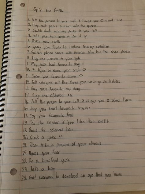Wanna play some old school games with your friends? Play some spin the bottle! I came up with 25 questions of my own, but you do whatever you want. Have fun! Fun Spin The Bottle Games, Spin The Bottle Questions For Friends, Spin The Bottle Dares, Stuff To Do With A Group Of Friends, Risky Games To Play With Friends, How To Play Spin The Bottle, Group Games To Play With Friends, Spin The Bottle Friends Edition, Games To Play With Friends On Paper