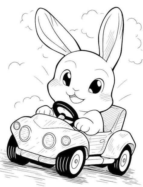 43 Cute Bunny Coloring Pages For Kids And Adults - Our Mindful Life Cute Bunny Coloring Pages, Easter Coloring Pictures, Easter Coloring Pages For Kids, Bunny Coloring, Our Mindful Life, Easter Bunny Colouring, Easy Disney Drawings, Kindergarten Coloring Pages, Farm Animal Coloring Pages