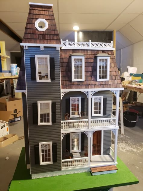 Allison Jr Dollhouse, Alison Jr Dollhouse, Home Free Music, Build A Dollhouse, Big Doll House, Make Miniatures, Practical Magic House, Victorian Homes Exterior, Big Doll