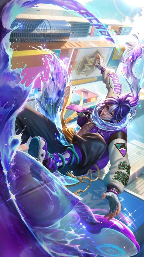 Echo Chou Skin, Chou Skin Mlbb, Chou Echo Skin, Chou Mlbb, Exp Lane, Skin Artwork, Mobile Legend Chou Skin, Hero Wallpapers Hd, 9:16 Wallpaper