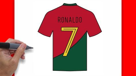 HOW TO DRAW CRISTIANO RONALDO PORTUGAL SHIRT EASY | DRAWING STEP BY STEP Ronaldo Drawing, Portugal Shirt, Ronaldo Shirt, Easy Drawing Step By Step, Ronaldo Portugal, Cristiano Ronaldo Portugal, Easy Drawing Steps, Drawing Step By Step, Drawing Step