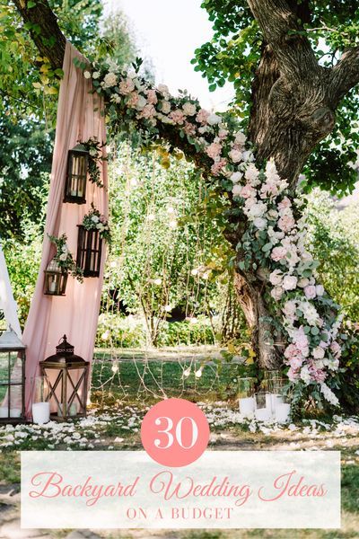 Planning a small wedding? Host your wedding ceremony and wedding reception in your backyard on a budget. Discover how to transform your backyard into an elegant wedding venue with my selection of rustic and bohemian backyard wedding ideas. Click the link to discover how you can decorate your backyard wedding on a budget. #weddingonabudget #backyardweddingideas #outdoorwedding  #summerwedding #rusticwedding #bohowedding Bohemian Backyard Wedding, Elegant Backyard Wedding, Bohemian Backyard, Planning A Small Wedding, Small Backyard Wedding, Backyard Reception, Elegant Wedding Venues, בר מצווה, Outdoor Wedding Decorations