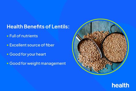 Lentils are nutrient-dense and could boost your health in several ways. Learn more about lentils, including their nutrition and potential health benefits. Lentils Nutrition, Lentils Benefits, Nutrition Consultant, Lentil Dishes, High Fiber Diet, Cholesterol Lowering Foods, Healthy Body Weight, Healthy High Protein Meals, Simple Health