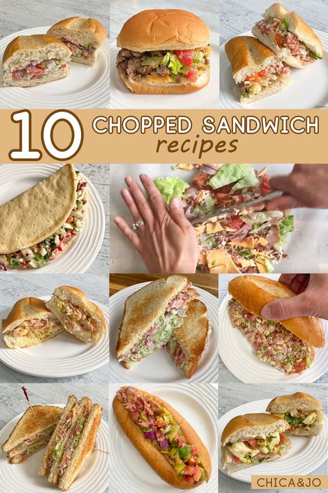 Chopped Sandwich, Italian Sandwich Recipes, Turkey Chops, Chopped Cheese, Sandwhich Recipes, Best Sandwich Recipes, Italian Sandwich, Panini Press, Cold Sandwiches