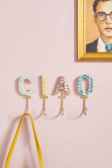 Hallie Monogram Hook Monogram Nails, Letter Hooks, Hand Painted Monogram, Monogram Painting, Bhldn Weddings, Wall Storage, Furniture Hardware, Home Hardware, Love Is Free