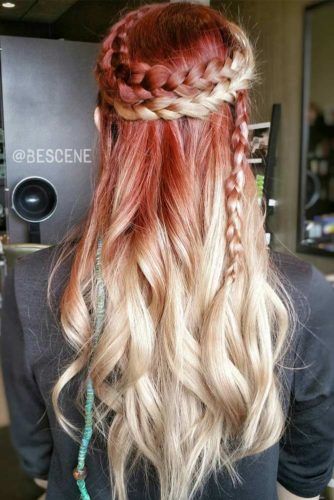 Red And Blonde Hair, Platinum Blonde Ombre, Red And Blonde, Red Ombre Hair, Blond Ombre, Ombre Hair Blonde, Red To Blonde, Ombré Hair, Hot Hair Styles