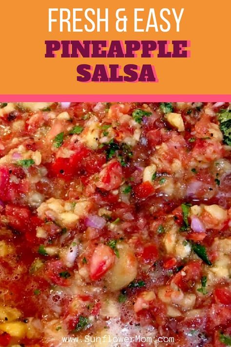 Salsa With Pineapple Recipe, Fresh Pineapple Salsa Recipe, Pineapple Salsa Recipe, Mexican Buffet, Cuisinart Food Processor, Fresh Tomato Recipes, Salsa Recipes, Spanish Recipes, Fresh Tomato Salsa